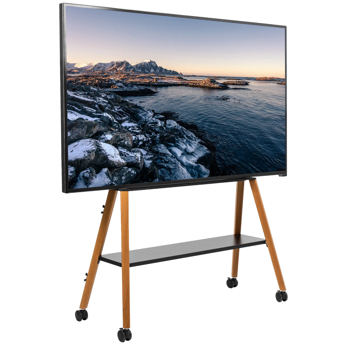 Rolling TV Floor Stand with Shelf, Fits 49" to 75" Screens H658640