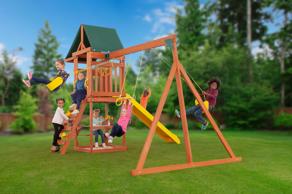 Cedar Wooden Swing Set N915