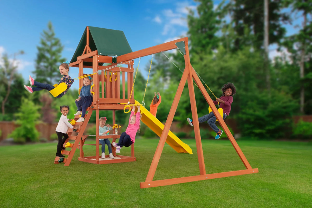 Cedar Wooden Swing Set N915