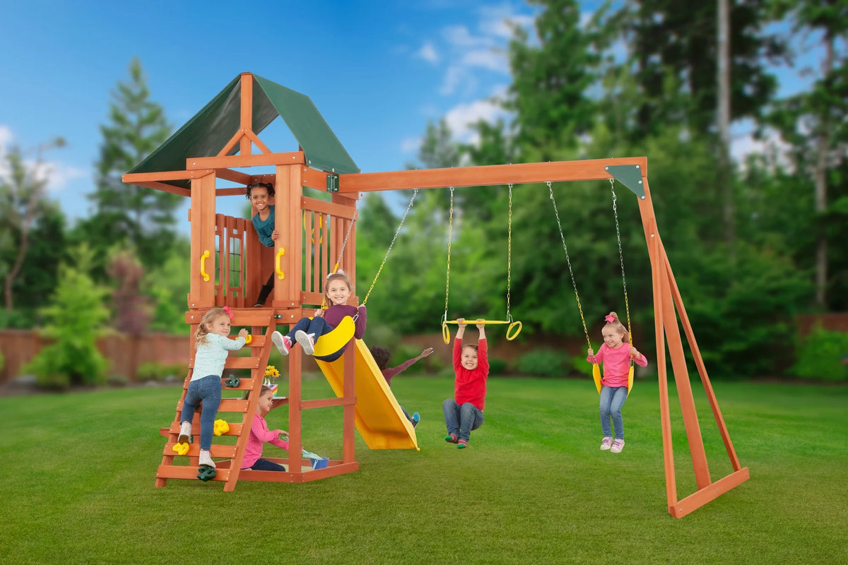 Cedar Wooden Swing Set N915