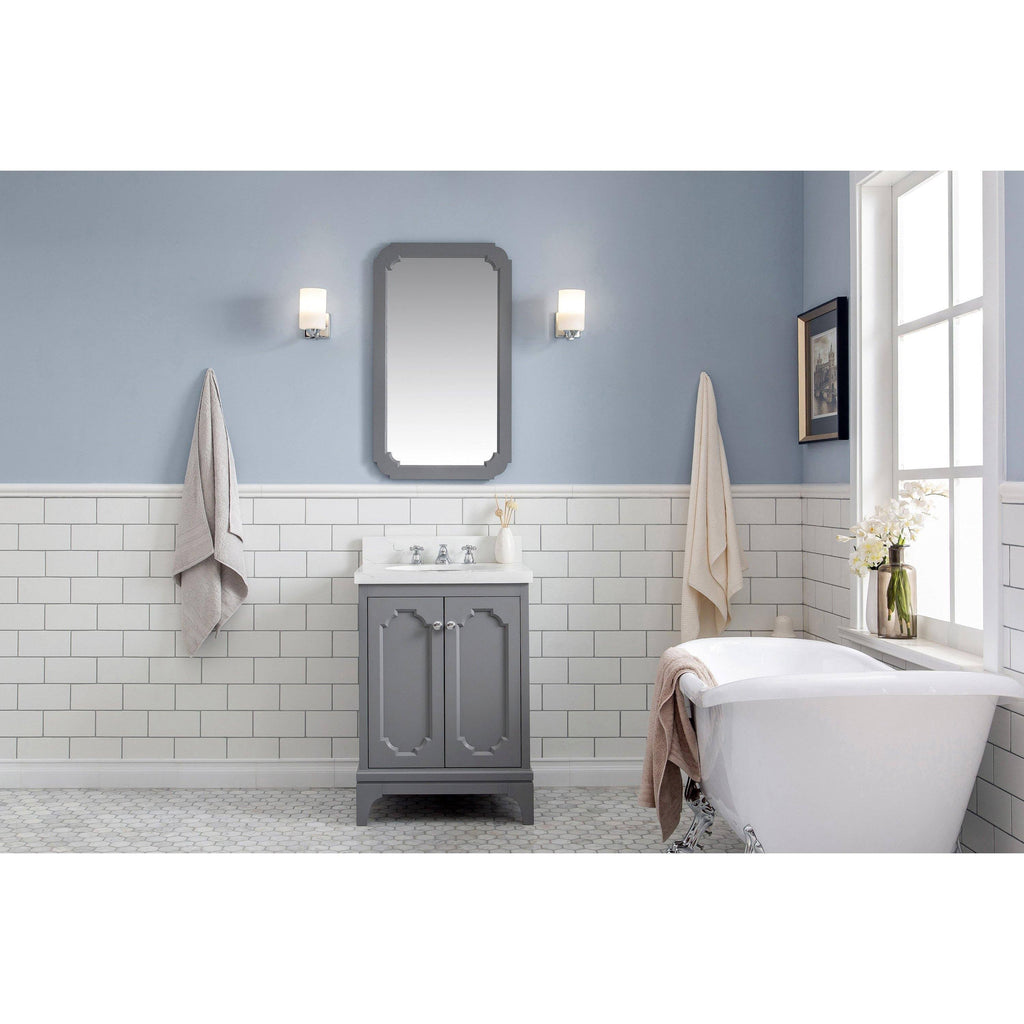 Cashmere Grey Quartz Single Sink Vanity C60674