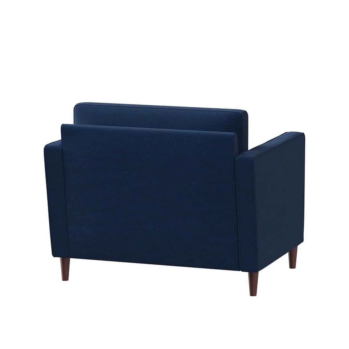 King Chair in Navy Blue Fabric Upholstery Q337433