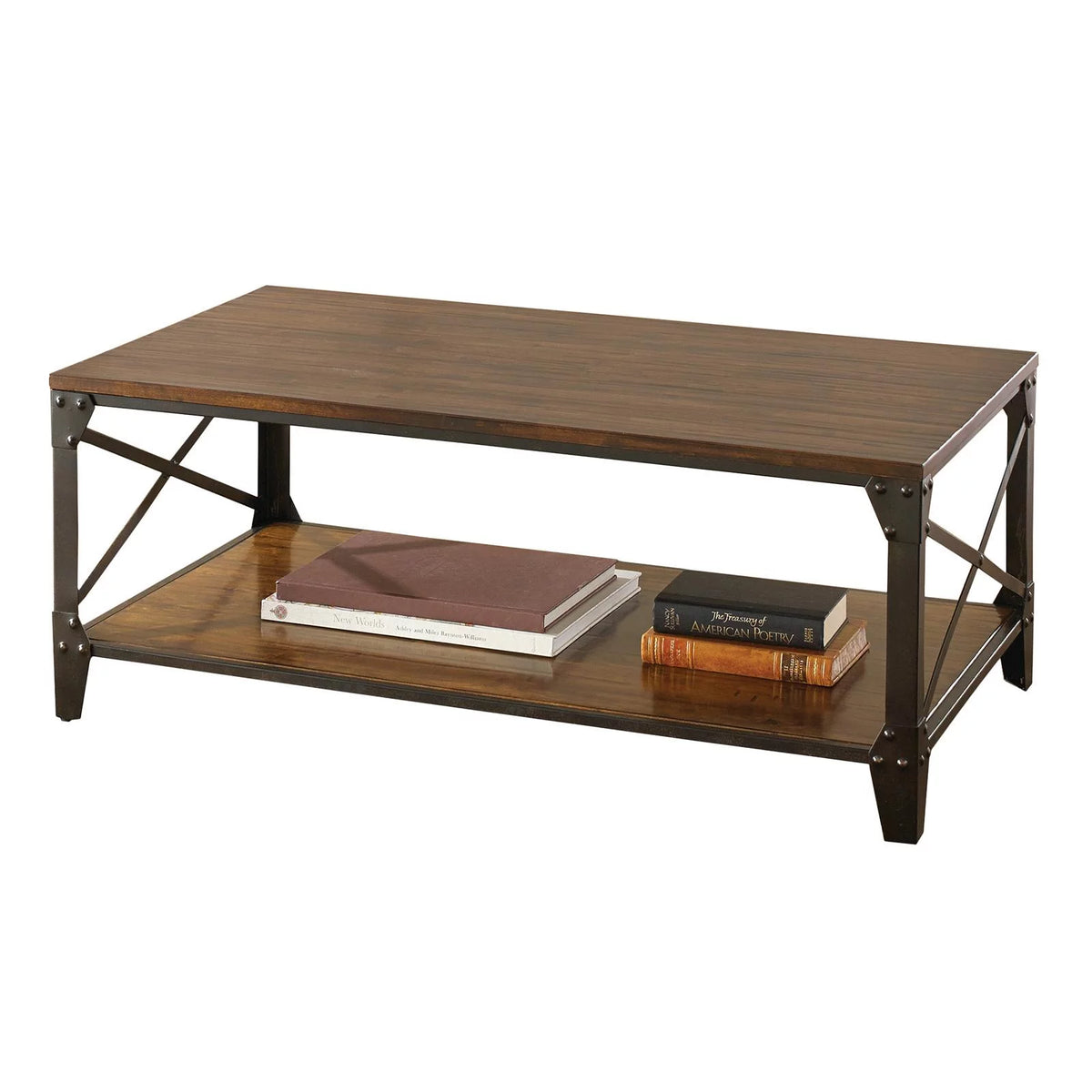 Distressed Tobacco Brown Cocktail Table Q7672