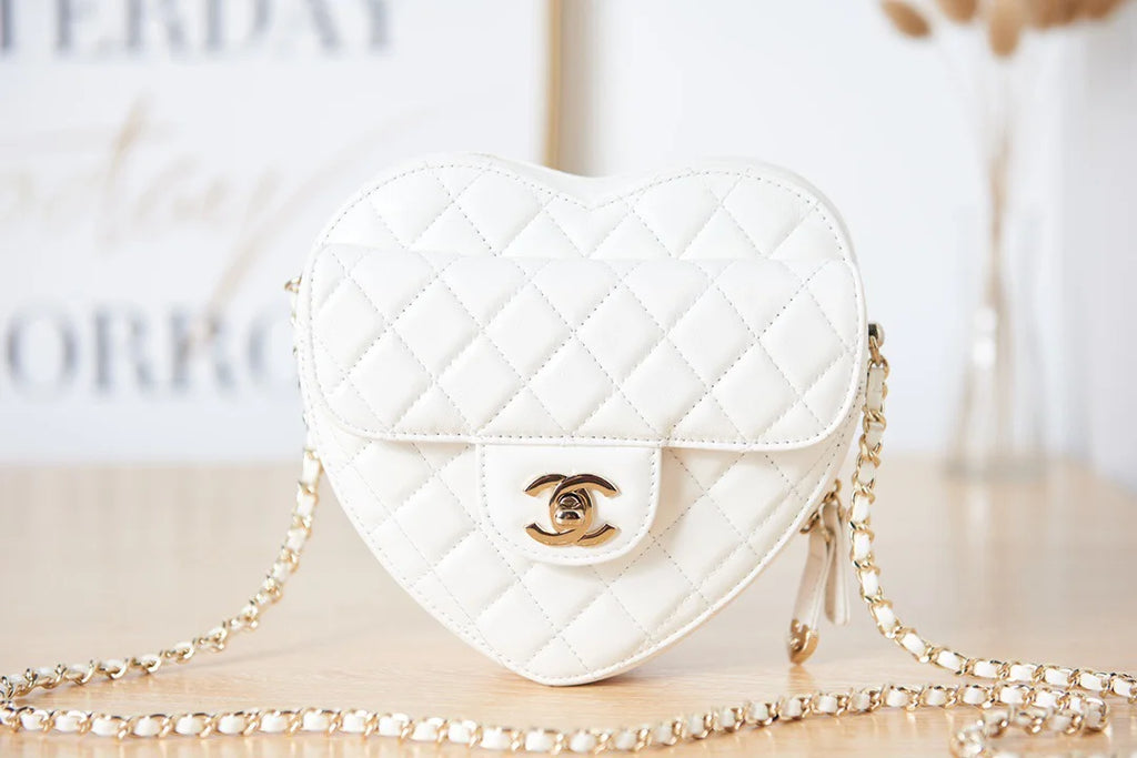White Mini Heart Bag J80774