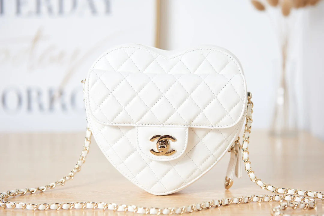 White Mini Heart Bag J80774