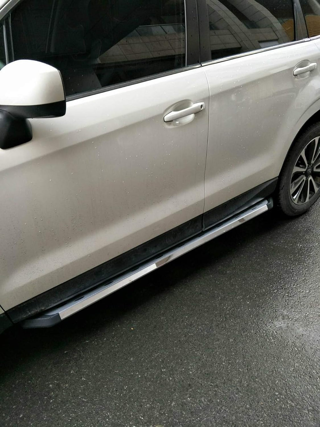 2PCS Running Boards Side Step Nerf Bars silver I616