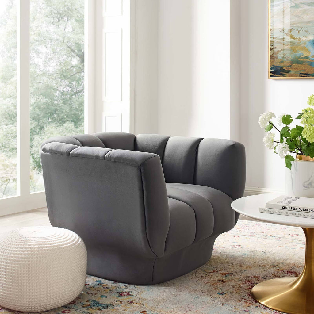 Green Performance Velvet Armchair M81288