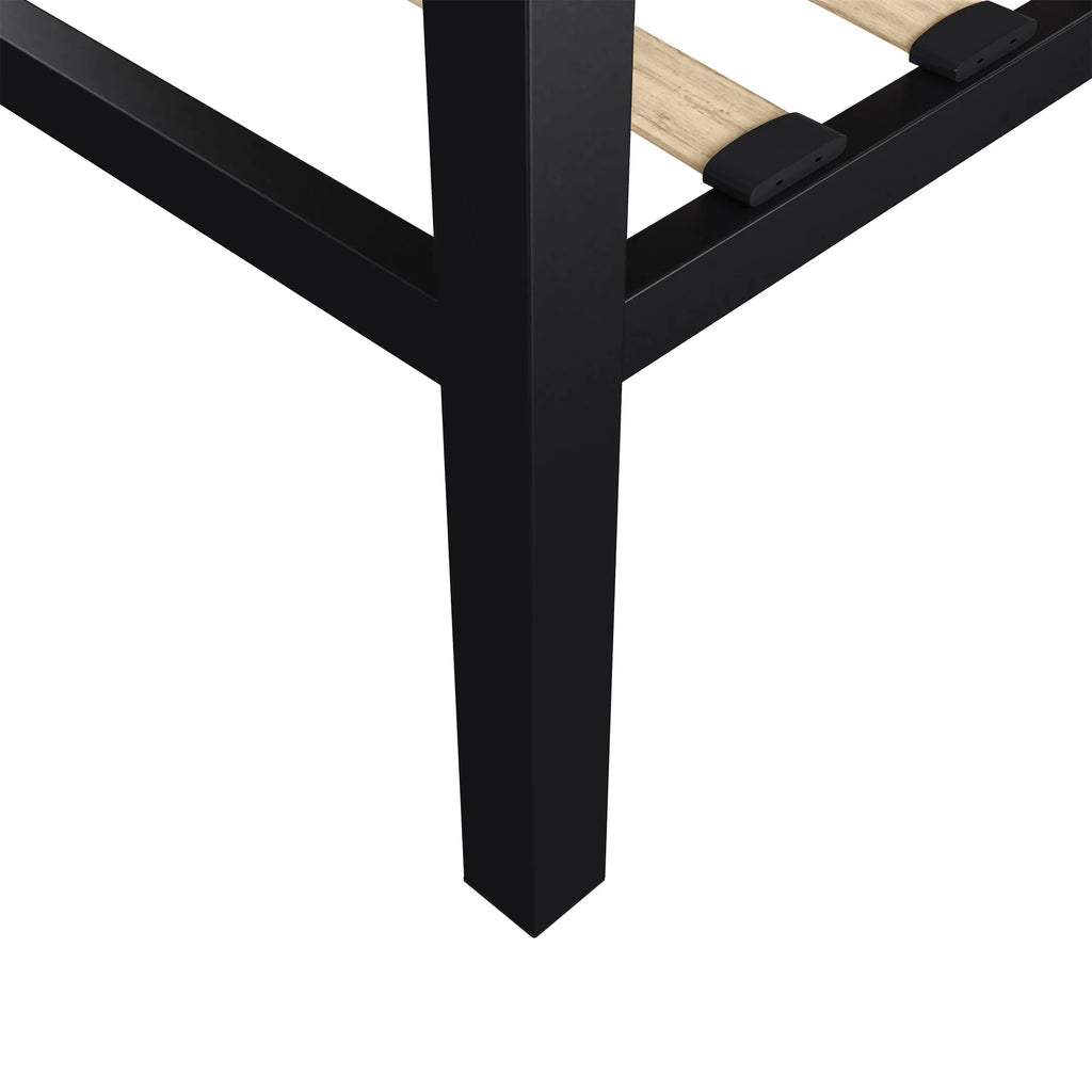 Queen Size 13 Inch Black Metal Canopy Bed Frame V23081
