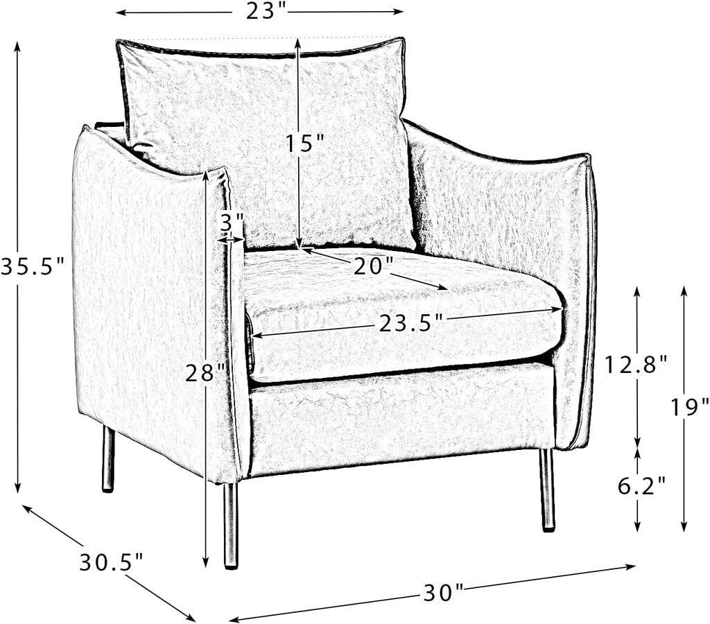 Beige Faux Leather Armchair with Moveable Cushion G722615