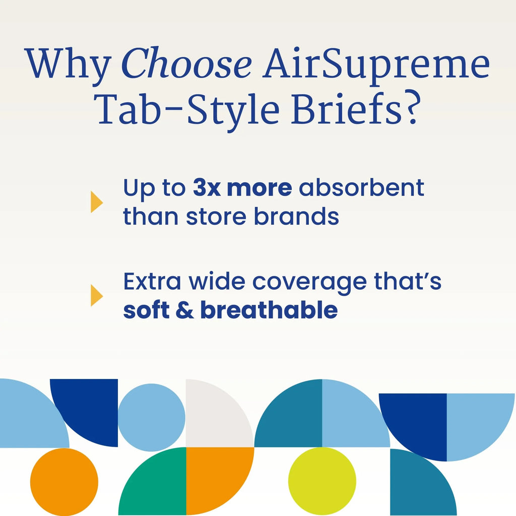 AirSupreme Tab-Style Briefs, Medium, Case/60 U7724