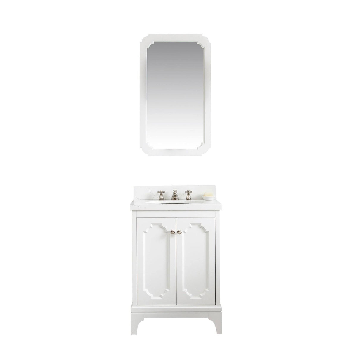 Cashmere Grey Quartz Single Sink Vanity C60674