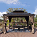 12 ft. W x 10 ft. D Aluminum Hardtop Gazebo X183691