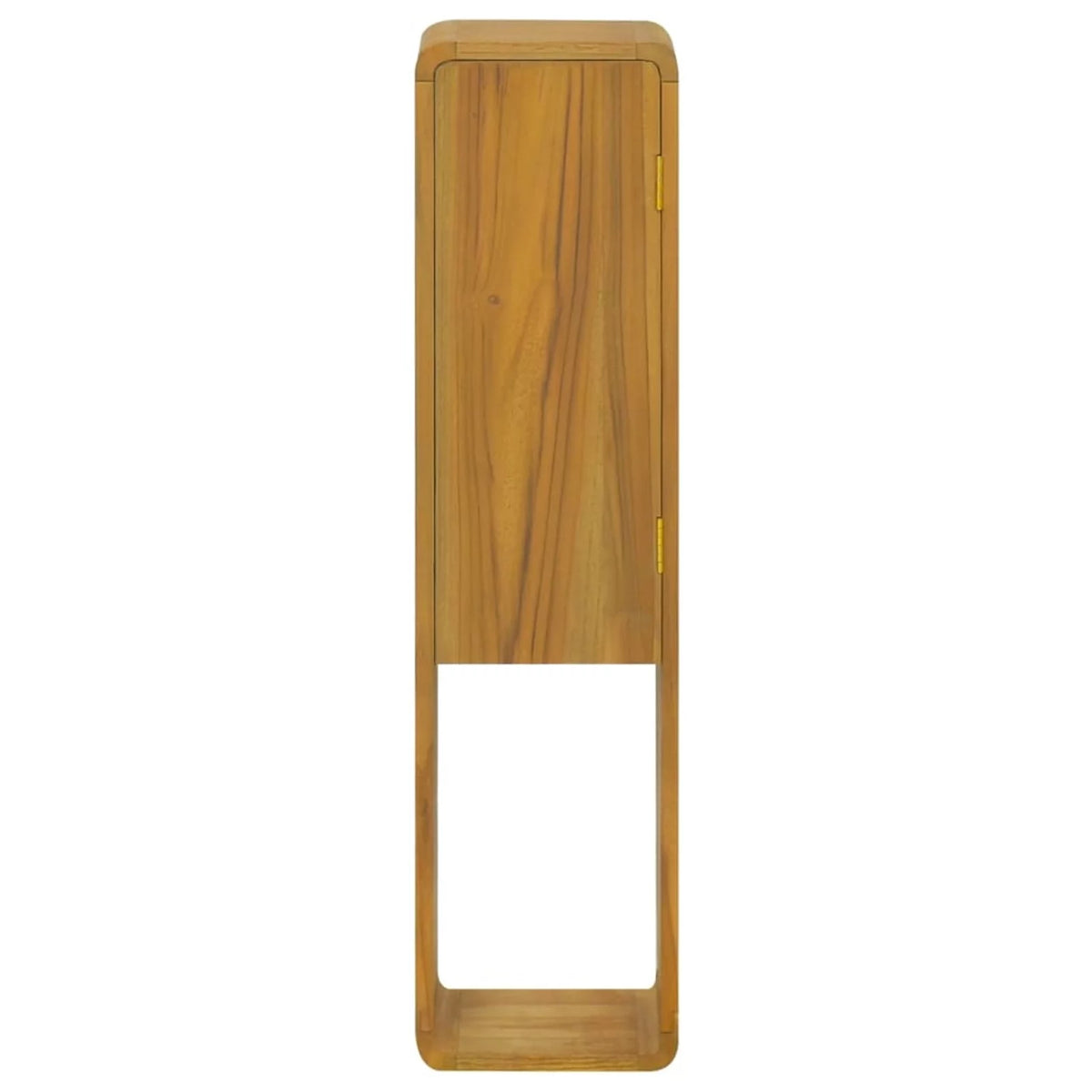 Wall Mounted Teak Wood Bathroom Cabinet with Door and Shelves V51021