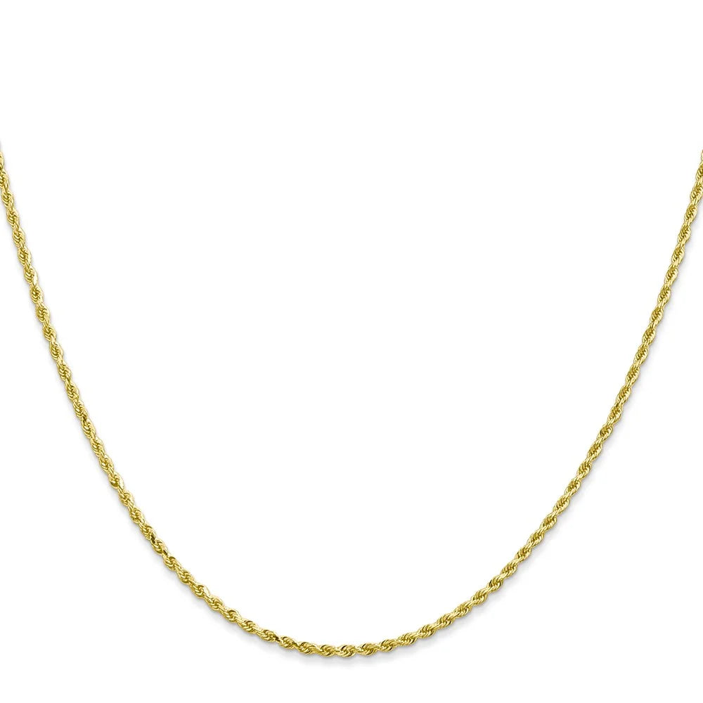 10 Karat Yellow Gold 1.5mm Rope Chain T77451