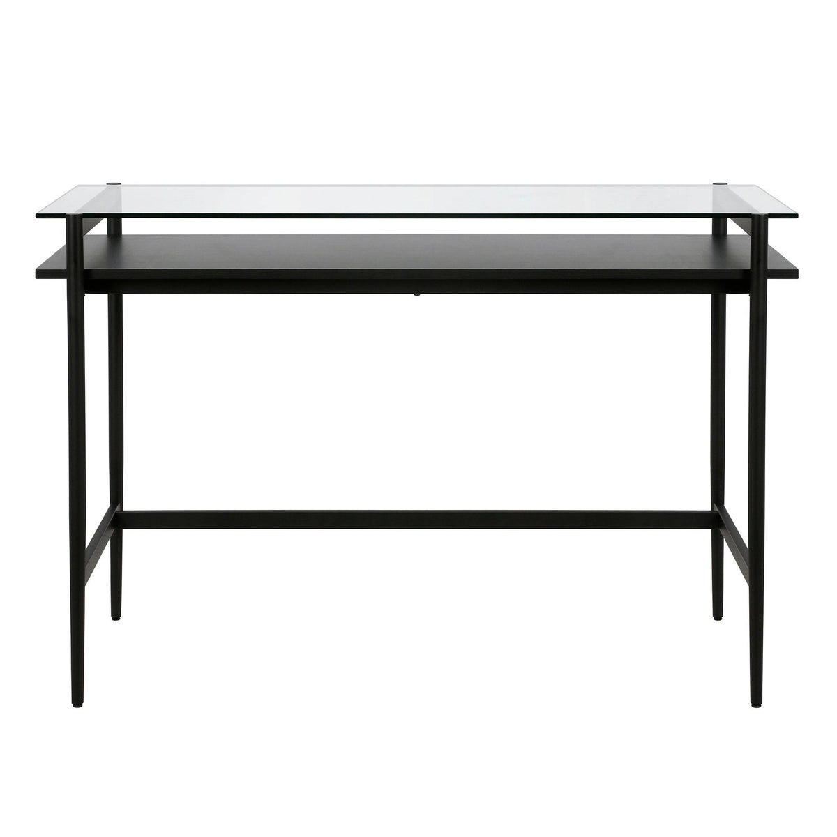 Brass Desk with Walnut Shelf H148792