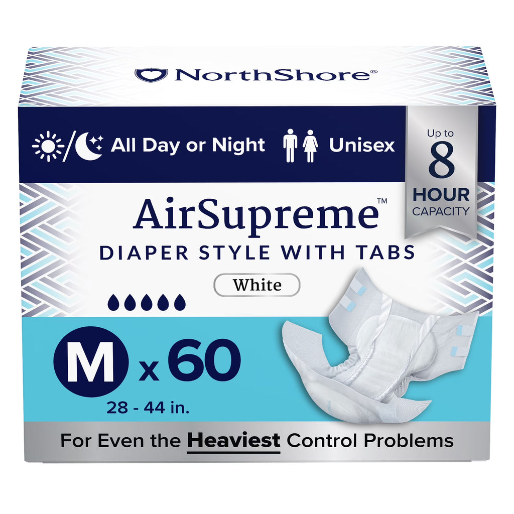 AirSupreme Tab-Style Briefs, Medium, Case/60 U7724