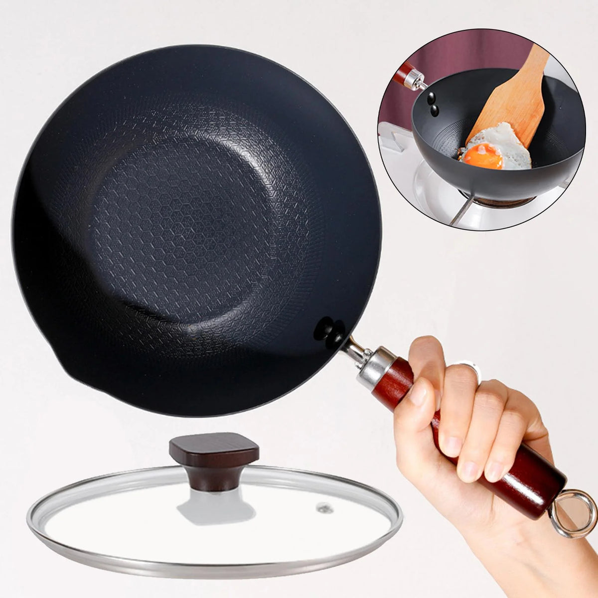 Non Stick Wok with Cover F712708