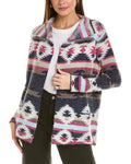 Blue Draped Sweater Coat E9888