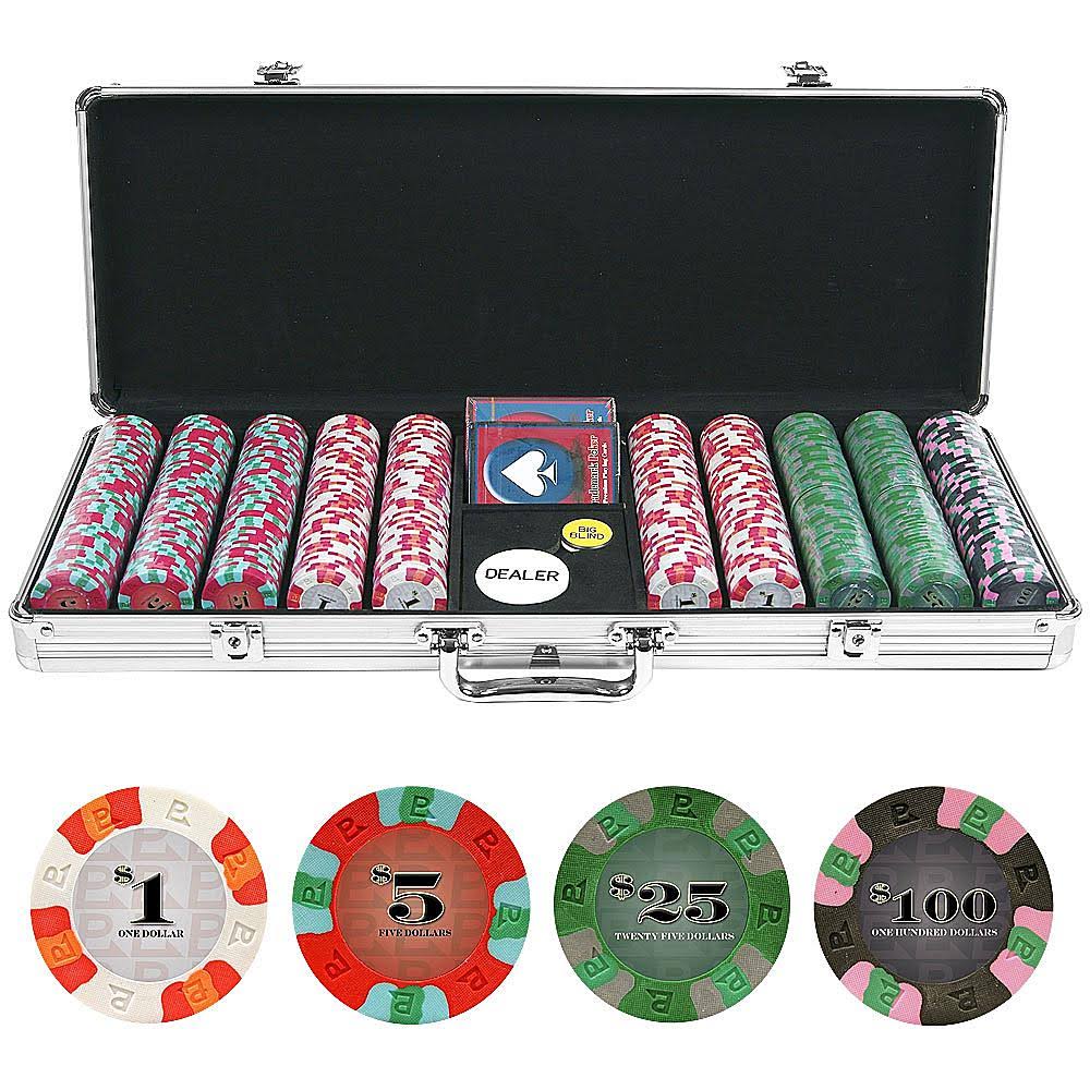 500 Chip Poker Set with Aluminum Case H503