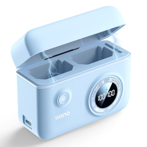 18W Fast Dual USB C Camera Battery Charger with Smart Digital Display J91149