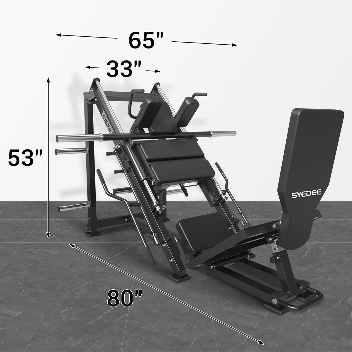 Leg Press Hack Squat Machine with Weight Storage P65922
