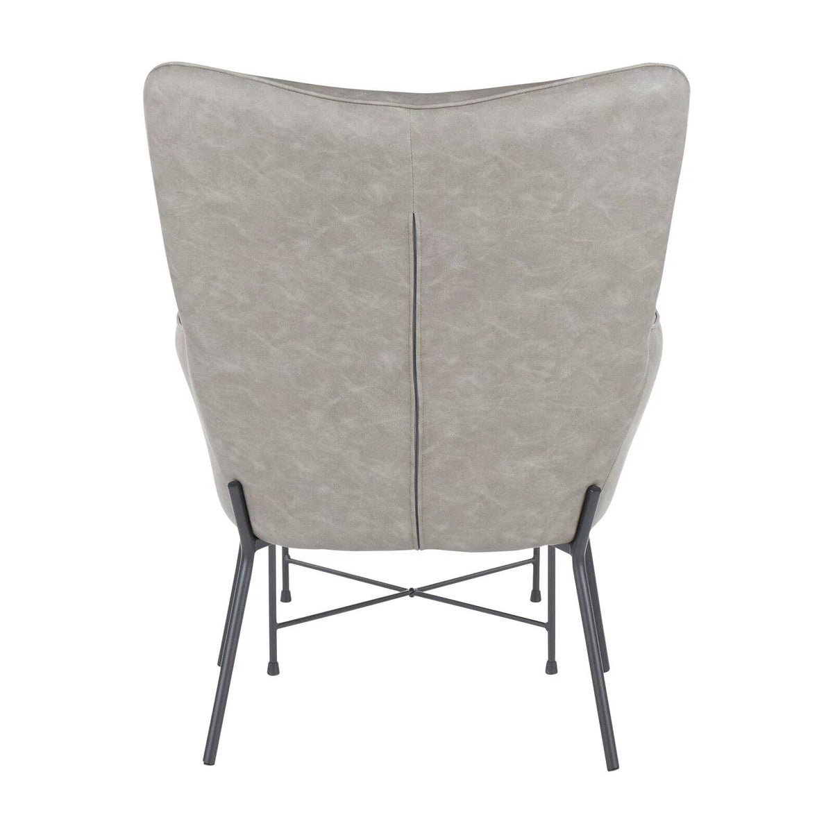 Faux Leather Lounge Chair with Ottoman S468