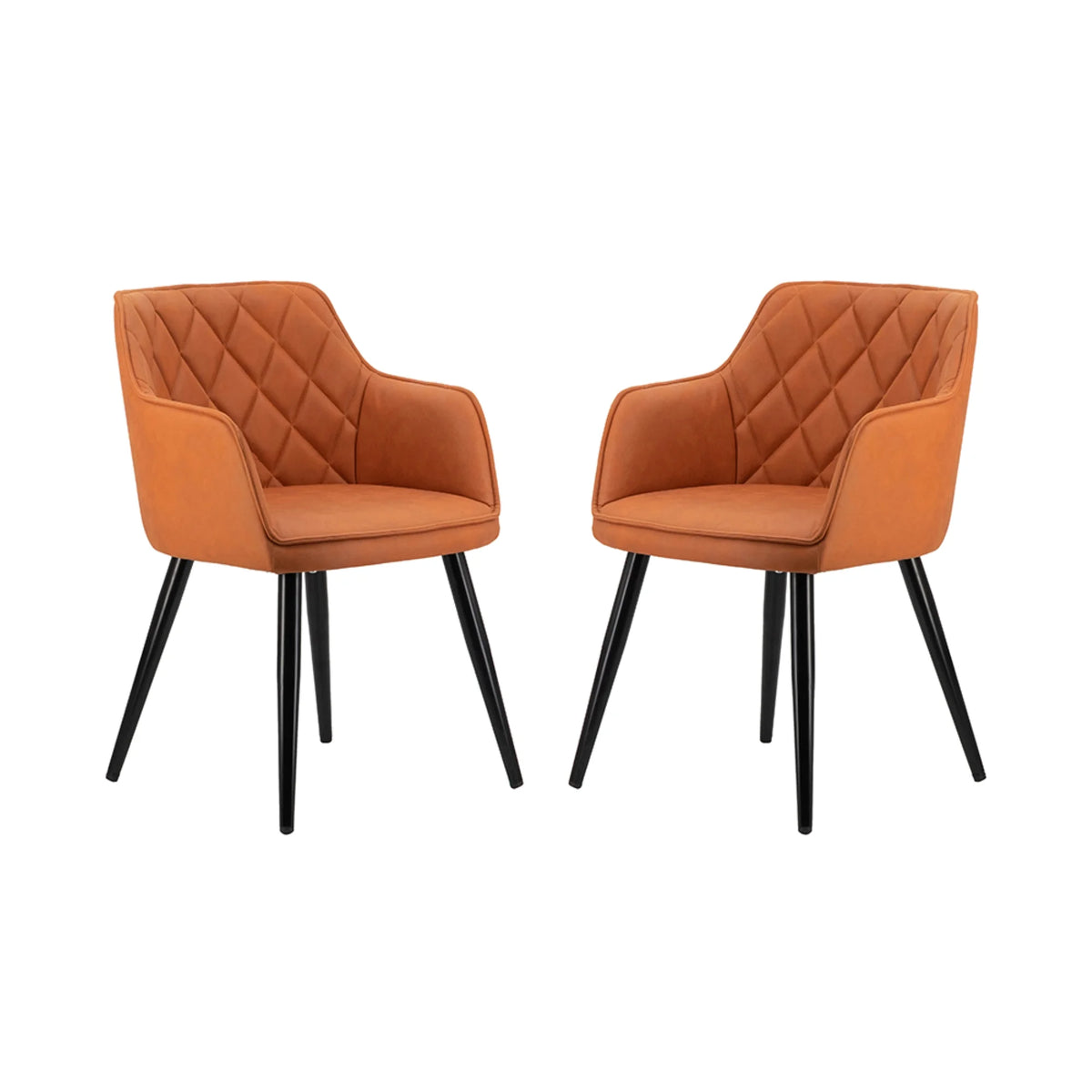 Orange Wooden Dining Chairs 2ct E97760