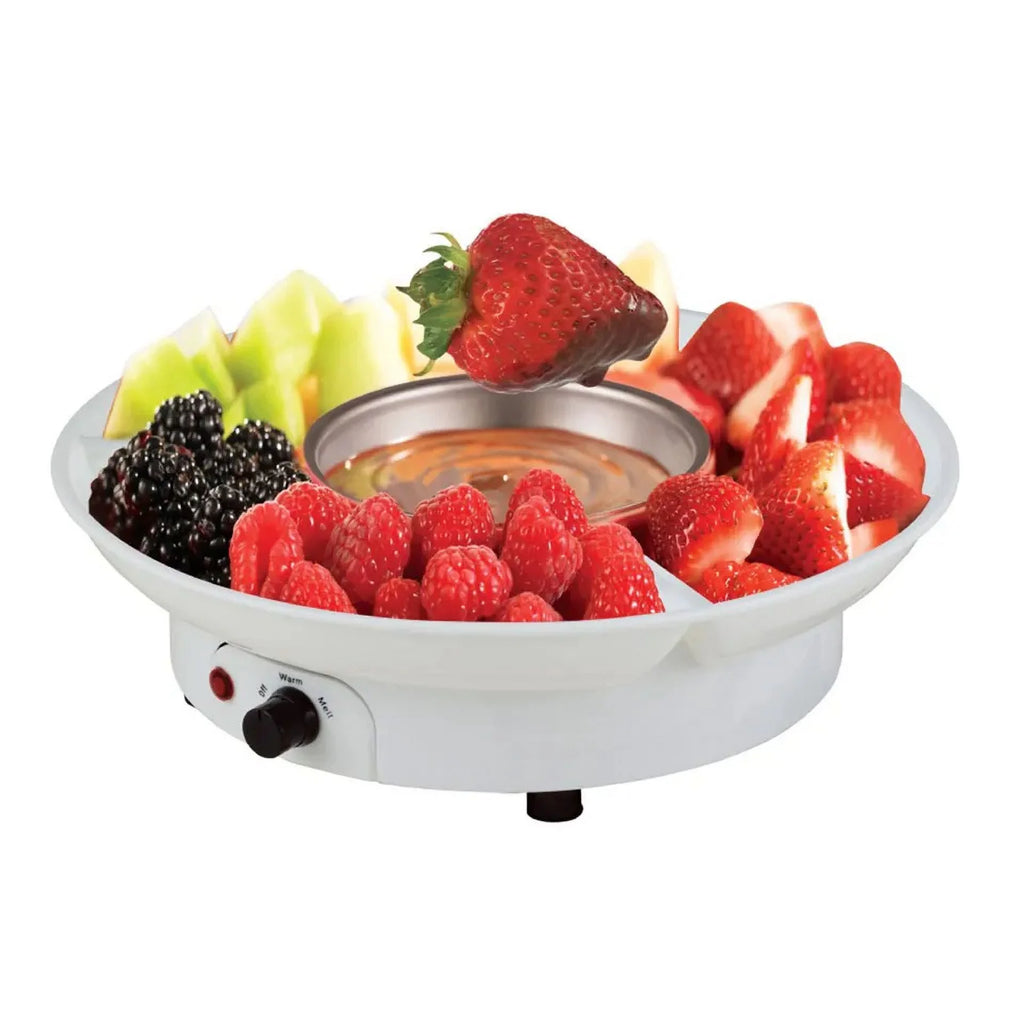 Electric Chocolate Fondue Set with 10 Forks Q673703