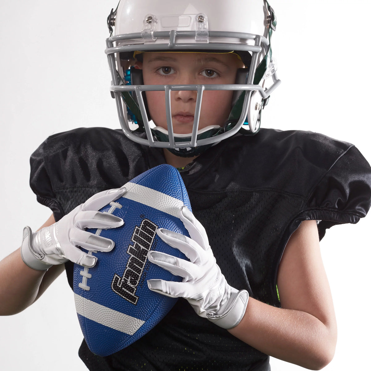 Junior Size Rubber Football 6 Pack with Pump B1047