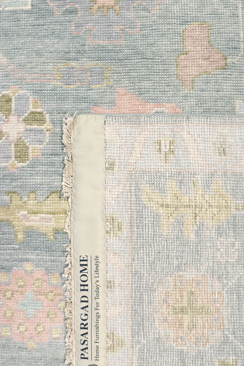 Light Blue Wool Area Rug F689314