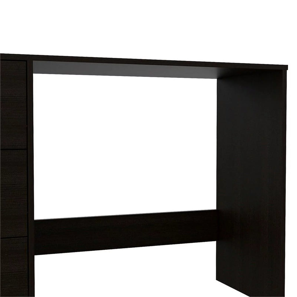 Black 3 Drawer Engineered Wood Computer Desk A994104